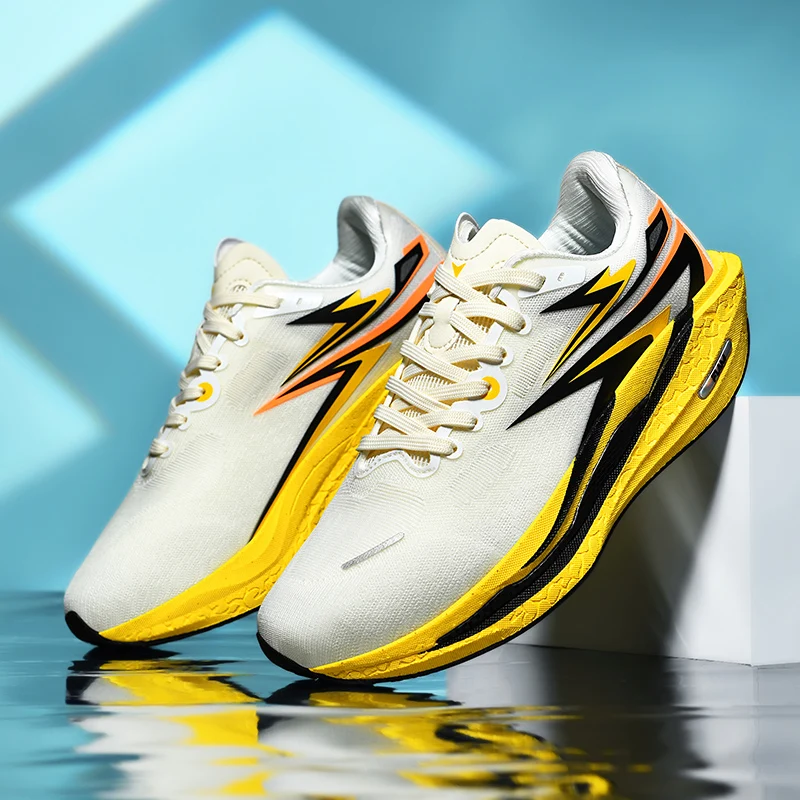 Men's Running Shoes Breathable Cushioning Non-Slip Outdoor Sports Jogging Shoes Couple Trainer Race Sneakers Off-road Shoes - view 3