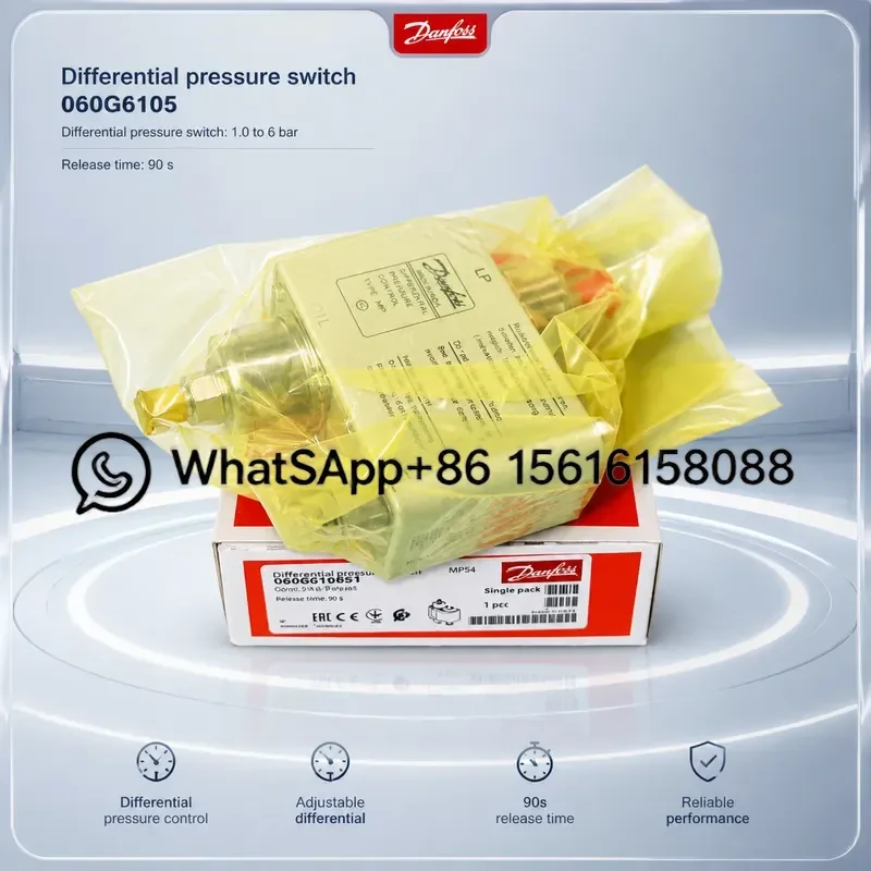 Original Danfoss MP54 Oil Differential Pressure Controller 060B016891 060B016691 MP54 060B0166 91 45 MP54 060B0167 91 60
