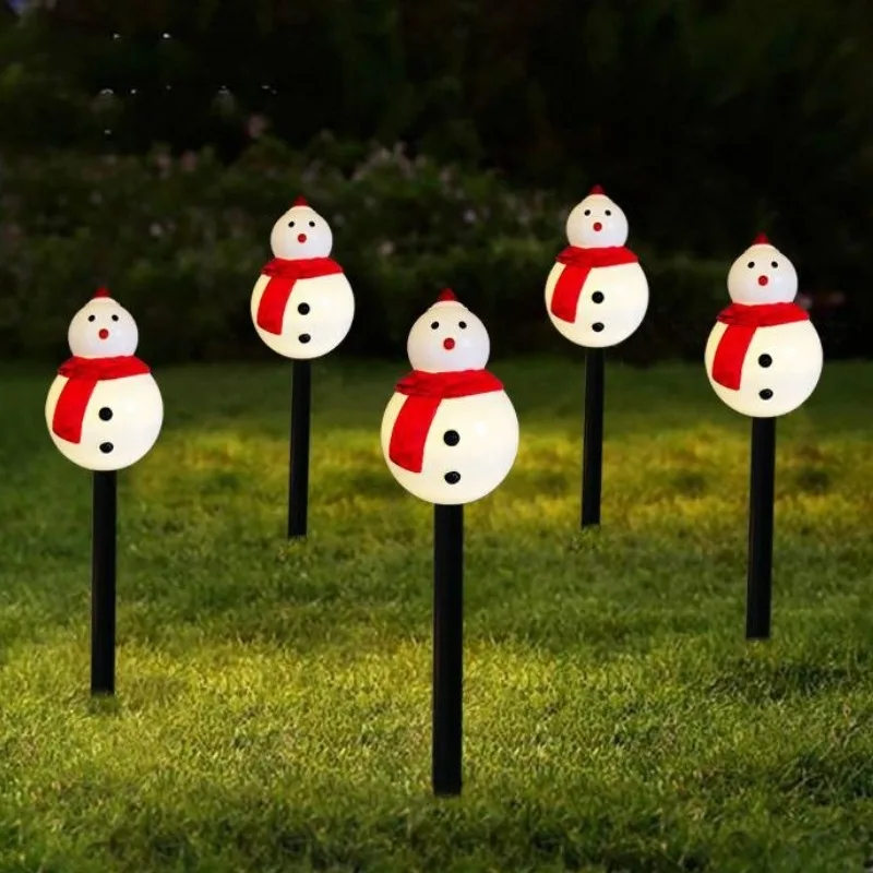 LED Solar Christmas Ground Mounted Lights Outdoor Waterproof Decoration Courtyard Trawnik Christmas Scene Layout Atmosphere Lights