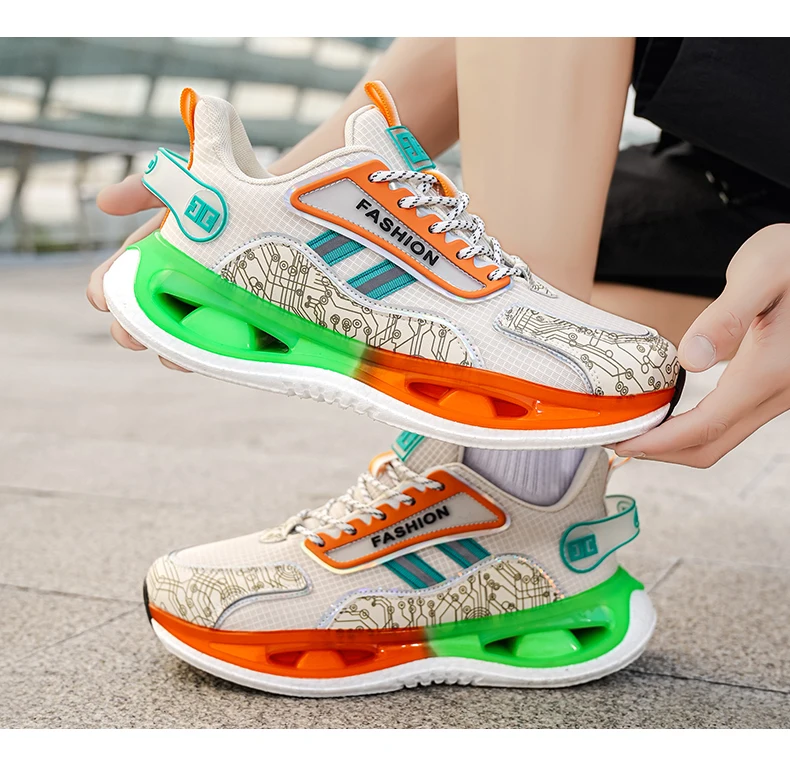 Herren Stoßdämpfende Leichte Freizeitschuhe Frühling Sommer Weichsohlige Atmungsaktive Outdoor-Renn-Laufschuhe Studenten-Speed-Sportschuhe – Detail 11