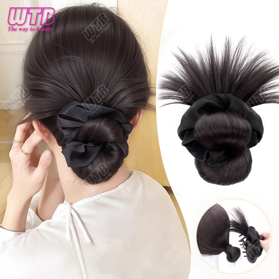 

Синтетический парик, пучок, женский синтетический парик, пучок, женский зажим для когтей, парик с хвостиком, пушистая прическа, аксессуары для натуральных волос, парик