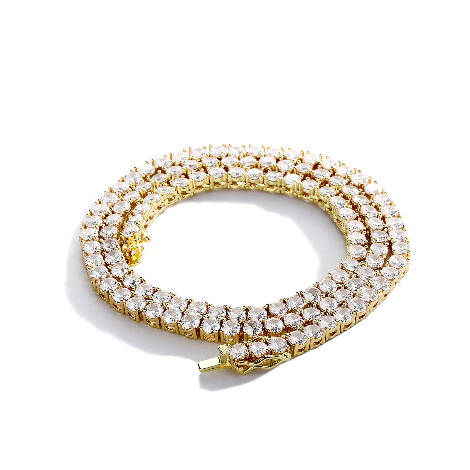 3MM 4MM 5MM 6MM 5A Cubic Zirconia CZ Tennis Chain Necklace High Quality Iced Out Bling Hip Hop Men Boy Classic Basic Chains