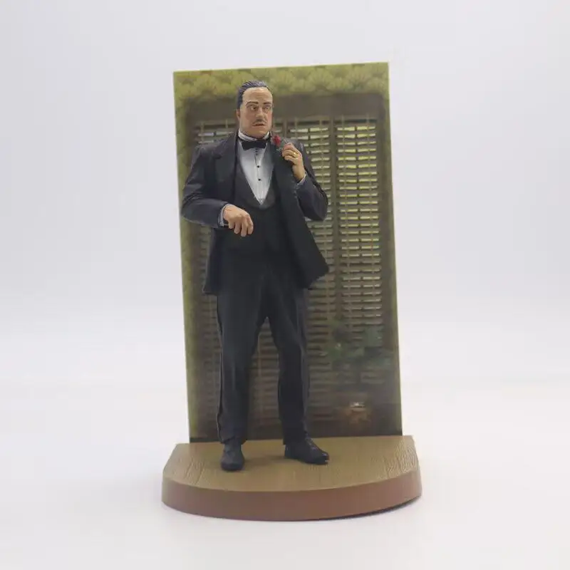 

In-stock The Godfather Realistic Static Figurine Hand-painted Boxed Model Gangster Movie Iconic Scene Desktop Collectible Toys