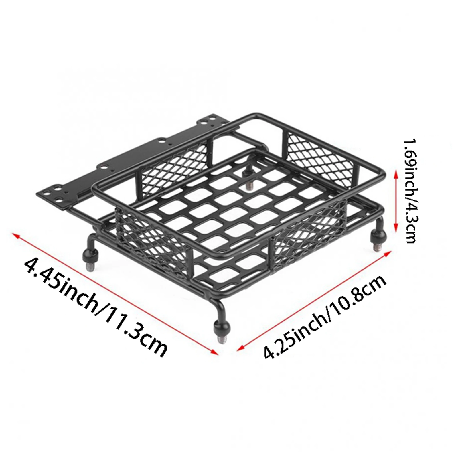 RC 1/10 Metal Roof Rack Luggage Rack Carrier Basket for Axial SCX10 TRX4 D90 1/10 RC Crawler Car Upgrade Parts