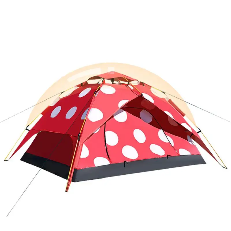 Camping Tents Polka Dot Mushroom Automatic Folding Portable Camp Tent Thickening Spacious Kids Outdoor Tent cute special