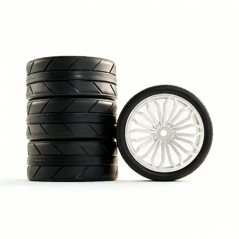 

1/10 RC Racing Tires & Wheel Rims Hub 12mm Hex for 1:10 RC On Road Car Tamiya TT01 TT02 XV01 XV02 PTG-2 TA06 HSP HPI Kyosho