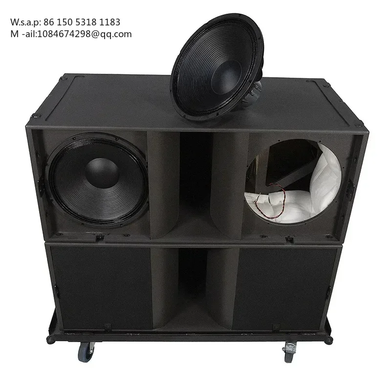 KS28 Professional Outdoor PA Sound System, Dual 18 Inch Passive Line Array Subwoofer, Stage Bass Speaker for Concert & Live Even