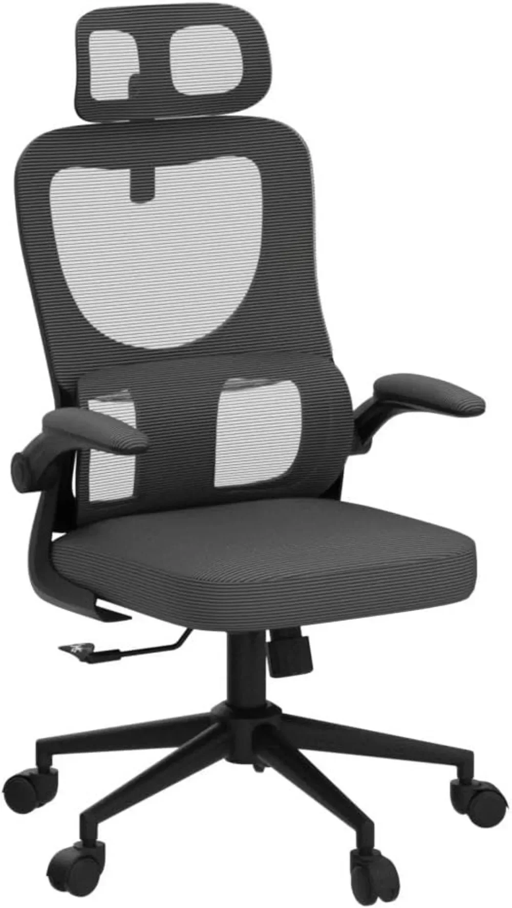 Silla ergonómica de oficina, asiento de escritorio para ordenador de oficina con malla de Espalda alta y soporte Lumbar ajustable, trabajo rodante, tarea giratoria