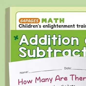 Fun Learning 64-Paged Arithmetic Workbook Set, Addition and Subtraction Within 10, Pictorial Column Decomposition Calculation