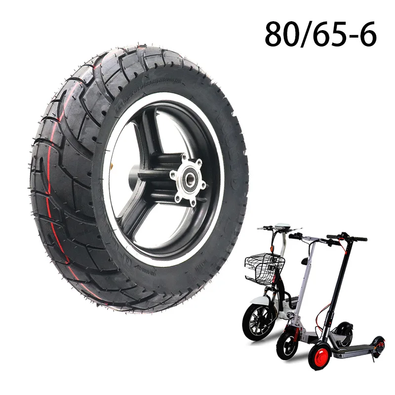 10 inch 80/65-6 wheel inflatable tire for 10 inch 80/65-6 wheels suitable for electric scooter front wheel replacement parts