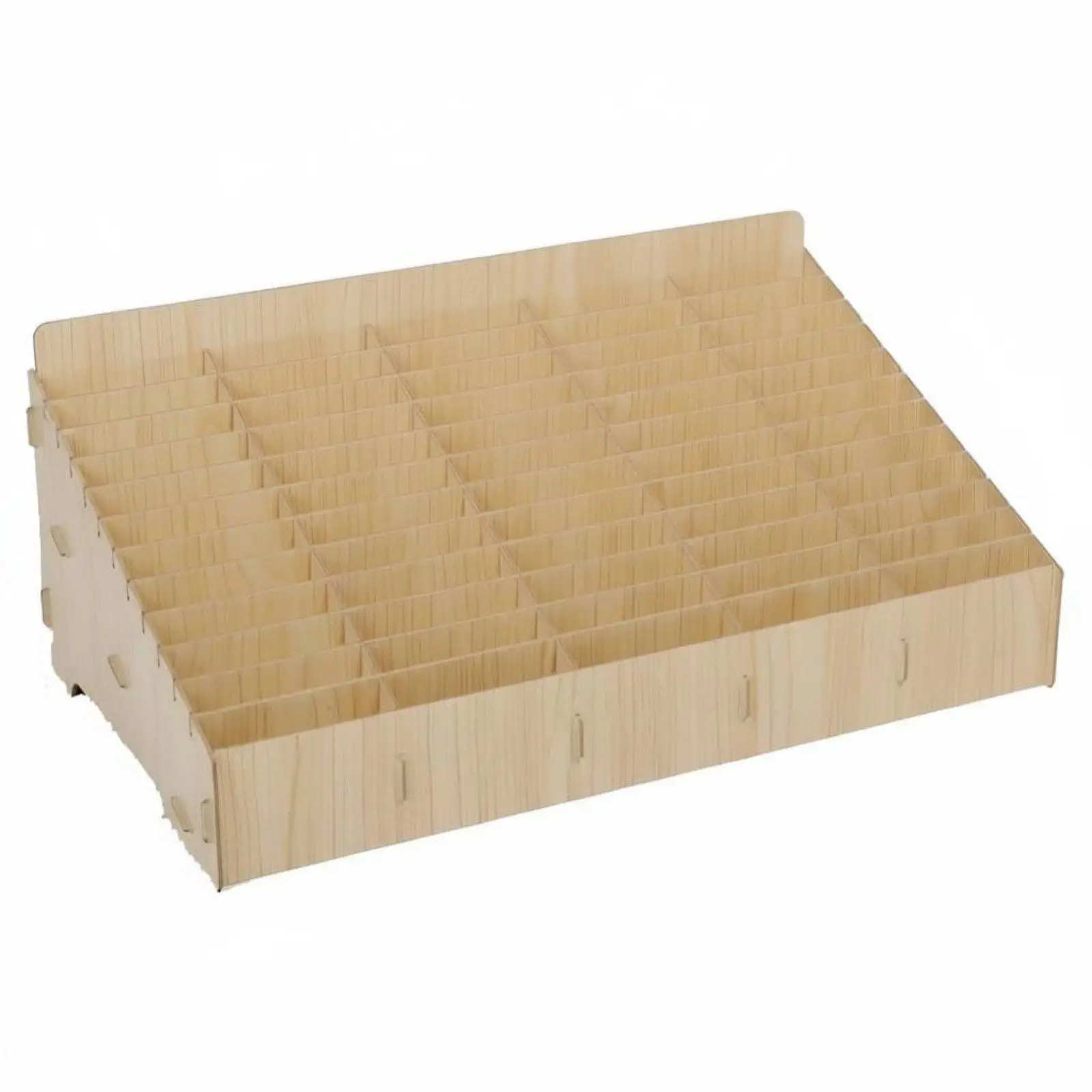 Wooden Desktop Organizer, Multi-Compartment Storage Box, Modern Minimalist,
