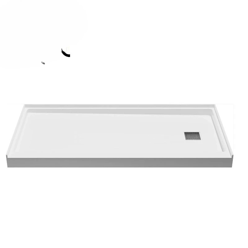 Modern wet room SMC shower tray walk-in acrylic marble rectangular base textured surface square Plato de Ducha hotel bathroom