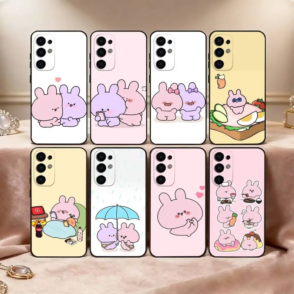 

Cute Cartoon A-Asamimichan Phone Case Black Silicone Soft For Samsung S25,S24,S21,S22,S23,S30,Ultra,S20,Plus,Fe,Lite