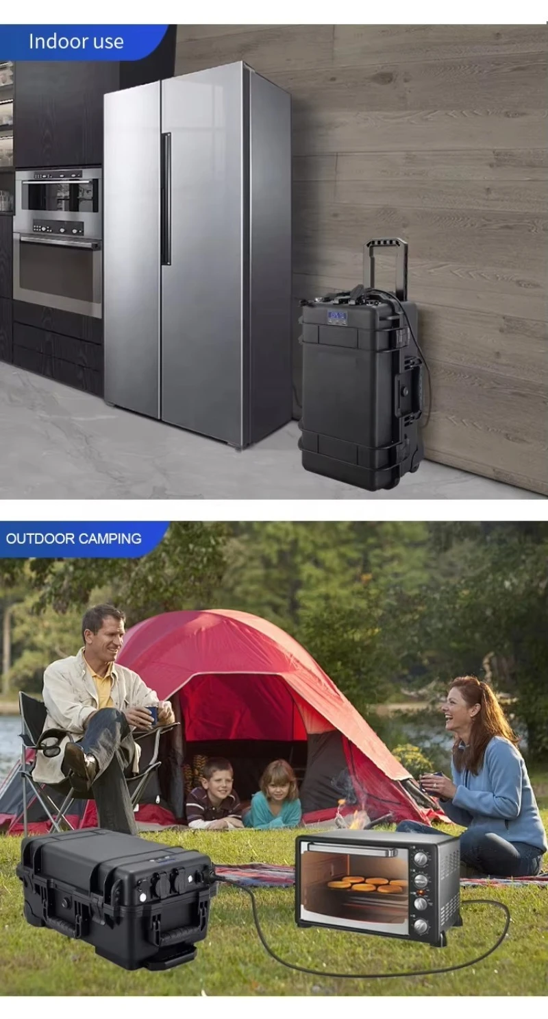 Portable power station 3000 watts solar emergency camping generator battery 220 volts outdoor charging energy storage