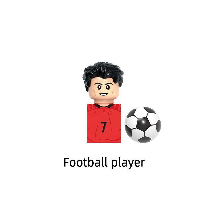 The Famous Football player Star Number 7 4 14 9 10 Model Blocks MOC Bricks Set Gifts Toys For Children G0104