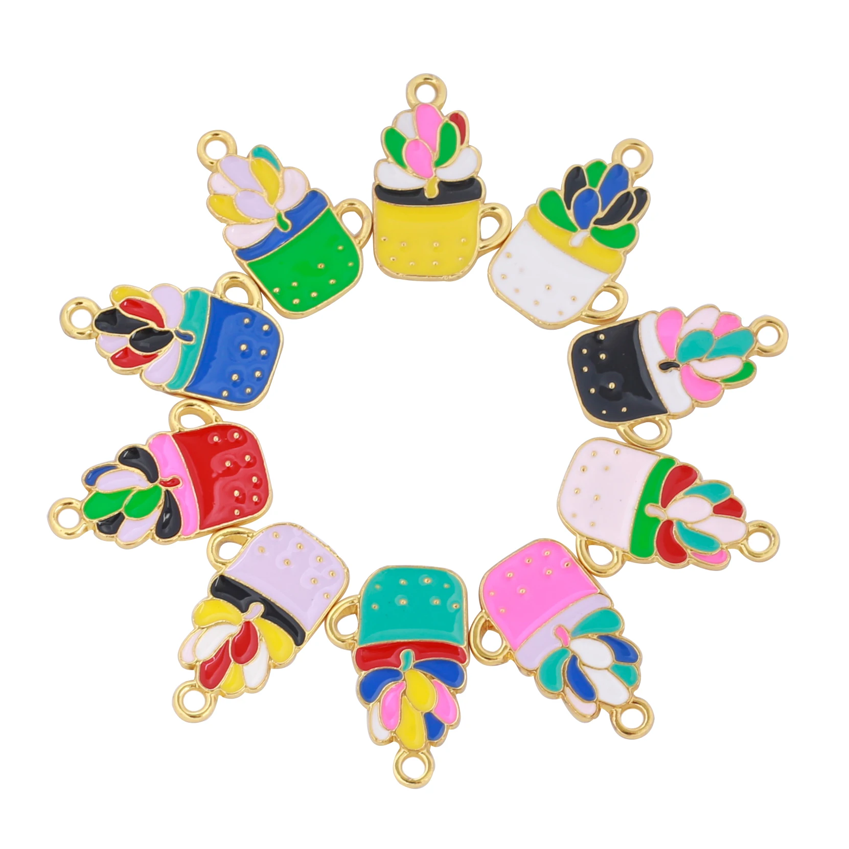 

30pcs Alloy Flower Charms Fit For DIY Jewelry Making S24 FC039-FC040