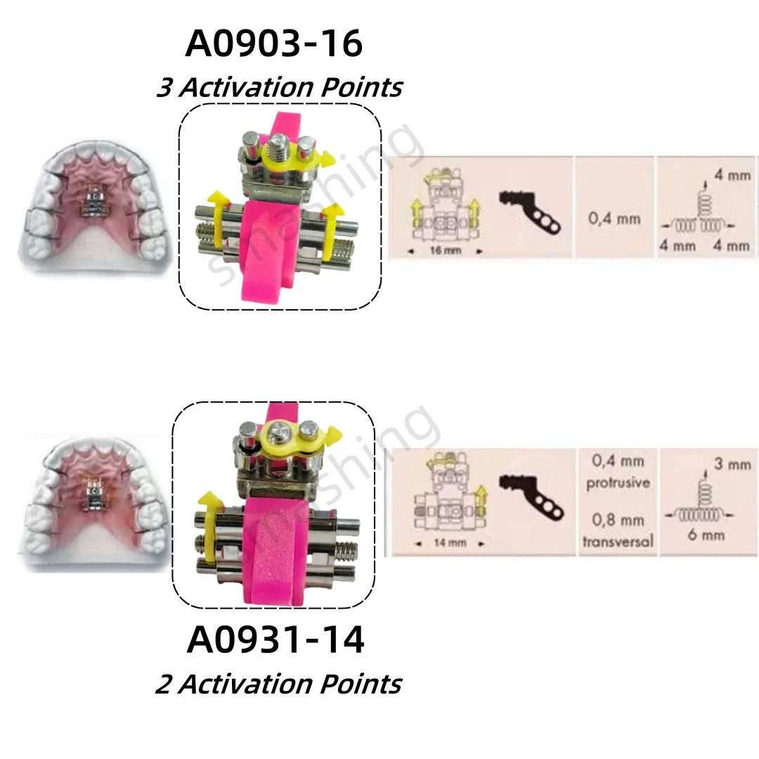 Dental Three Way Screw Expansion Screws for Upper Appliances Leone Orthodontic A0931-14/A0930-16