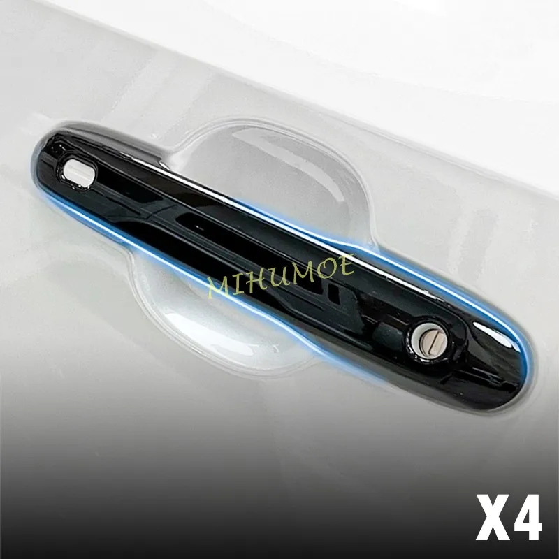 4x Glossy Black Door Handle Strip Cover Trims Style For Toyota Grand Highlander Lexus GX550 2024 2025 2026