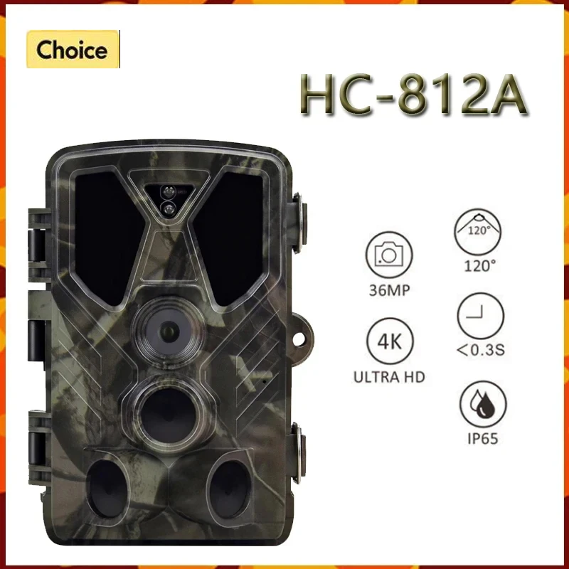 

Outdoor HC-812A Hunting Trail Camera 36MP 2.7K 940NM IR Wildlife Wireless Night Vision Photo Traps Tracking Camera Surveillance