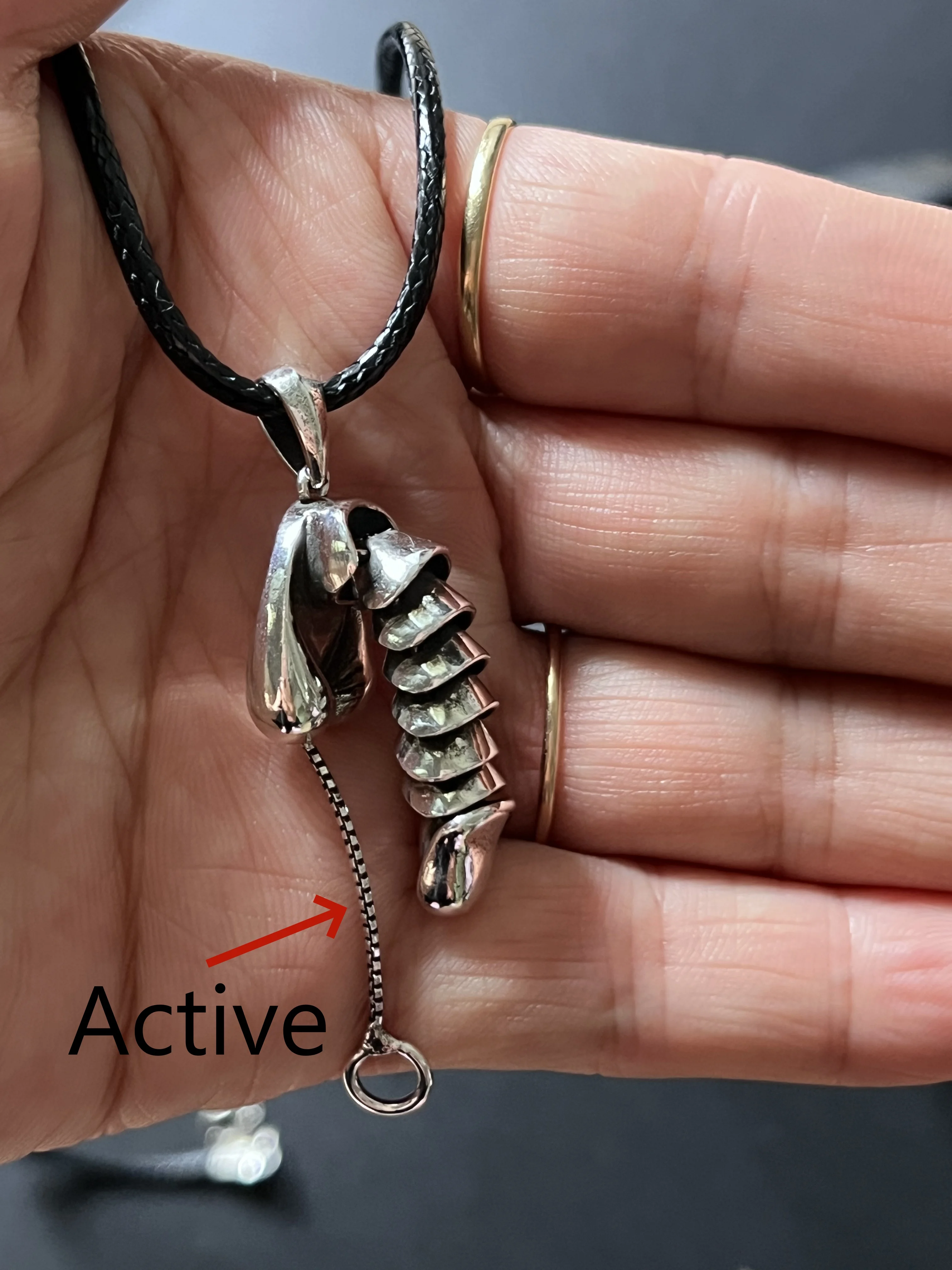 النشاط الفضي متعة الرجال القضيب قلادة قلادة الإبداعية الراقية المجوهرات هدية #3