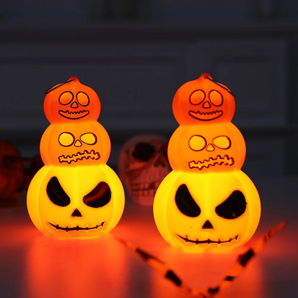 

Halloween Pumpkin Lantern 3 Tiers Light Up Pumpkins Electronic Candles For Halloween Porch Front Door Yard Outdoor Decorations