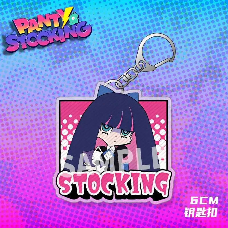 

Panty & Stocking With Garterbelt Cosplay Cartoon Acrylic Pendant Keychain Anime Decoration Acg Figure Accessories Gift