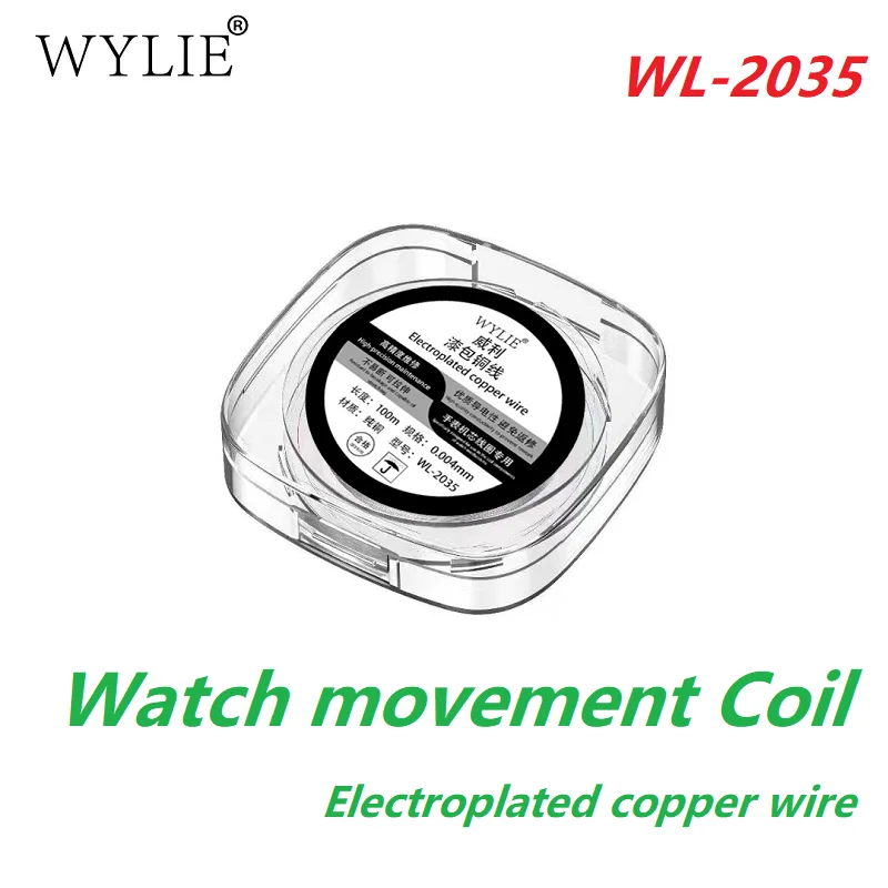 WYLIE WL-2035 Repair Wire - 100m 0.004mm Tinned Copper Jumpers, Soft & High Conductivity for Precision Watch Movement Rewind