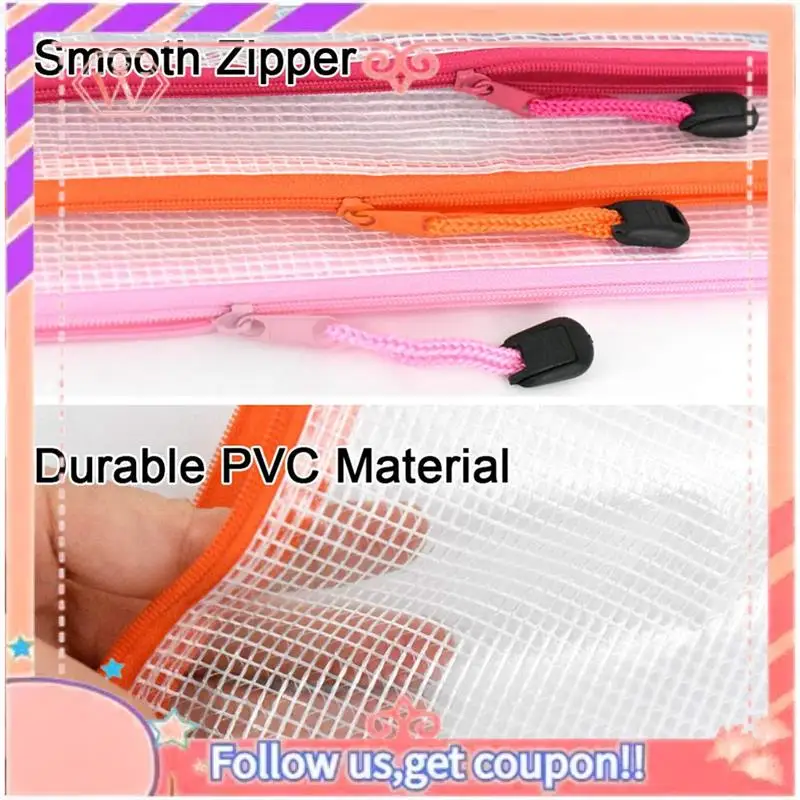 

Upgraded 36 PCS Mesh Document Bag Multicolor PVC Waterproof Travel Storage Pouch For School Supplies,12 Colours