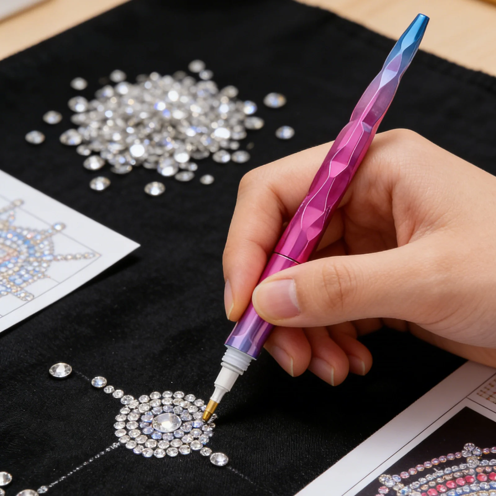 

1Set Rhinestone Art Drill Pen Replacement Heads Roller DIY Crafts Nail Art Gem Crystal Painting Accessories Nail Decoration Pen