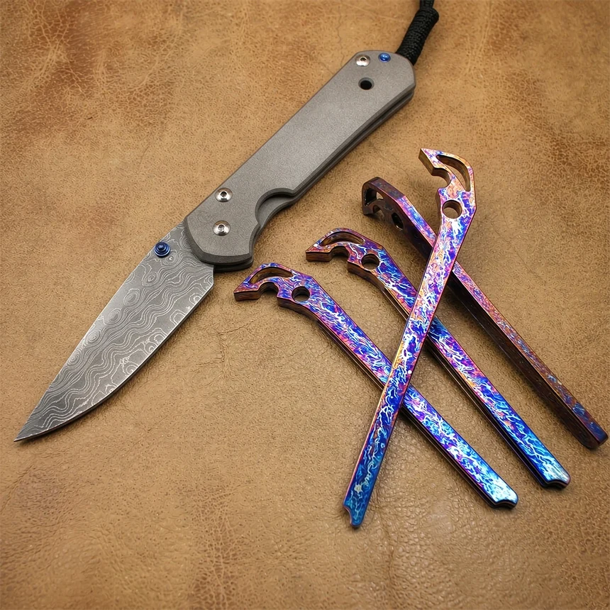 6 Colors Knife Titanium Back Spacer Spine Keel Liners For Chris Reeve Large Sebenza21 Sebenza31 Knives DIY Making Parts