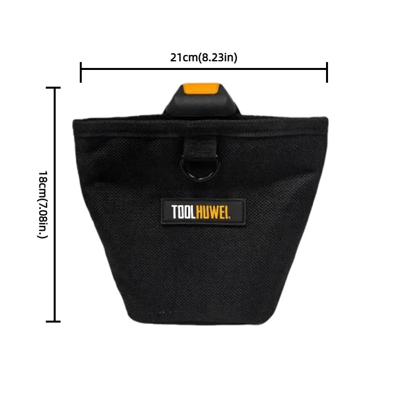 TOOLHUWEI Nails Pouch Waterproof Hardware Waist Bag Large Capacity Nails Screws Storage Durable Multifunctional Working Tool Bag