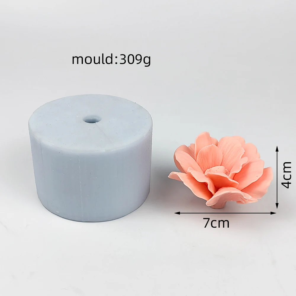 HC0439 PRZY 3D Camellia Flower Moulds Soap Molds Silicone Wedding Birthday Valentine\'s Day Candle Mold Clay Resin Decor