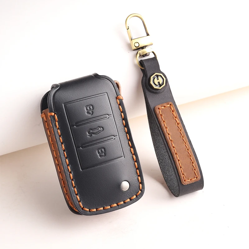 Leather Car Flip Key Case Cover Bag Shell Protector Keychain Accessories for Roewe RX5 MG3 MG5 MG6 MG7 MG ZS GT GS 350 360 750