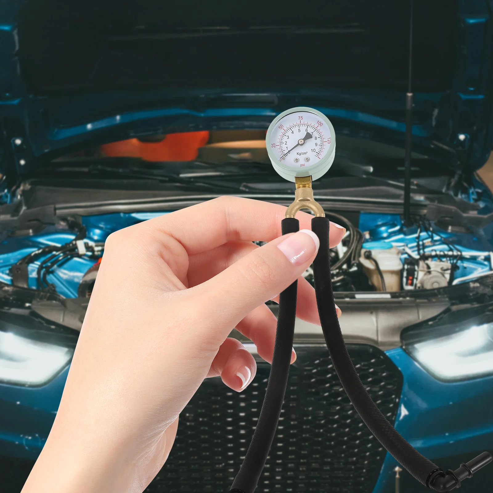 

Gas Pressure Gauge for Car Fuel Injection Pump High Precision Pressure Meter Fuel System Test Car Accessory