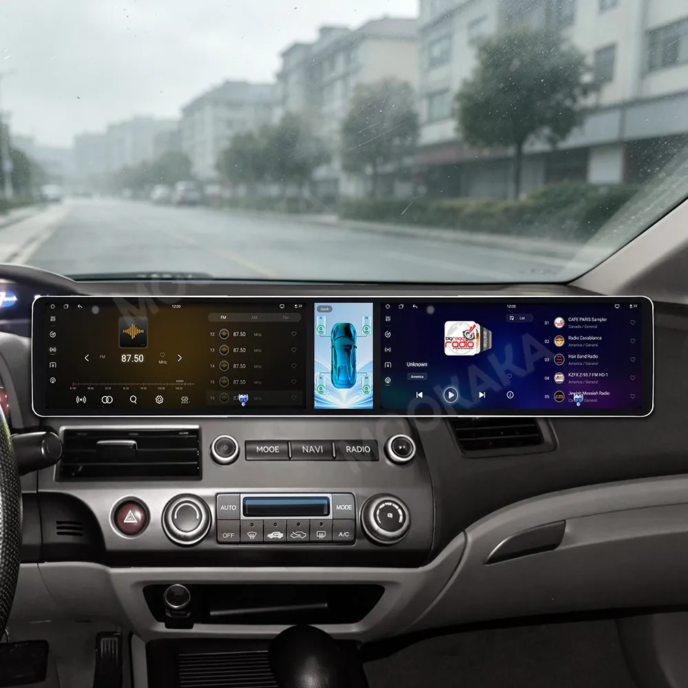 Car Accessories Radio For Honda Civic 2006-2011 Android Auto GPS Navigation Multimedia Stereo Receiver Head Unit Offline Maps