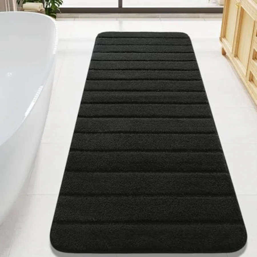 

Длинный коврик для ванной комнаты, большой нескользящий моющийся впитывающий коврик из микрофибры, роскошный мягкий уютный коврик-дорожка для ванной