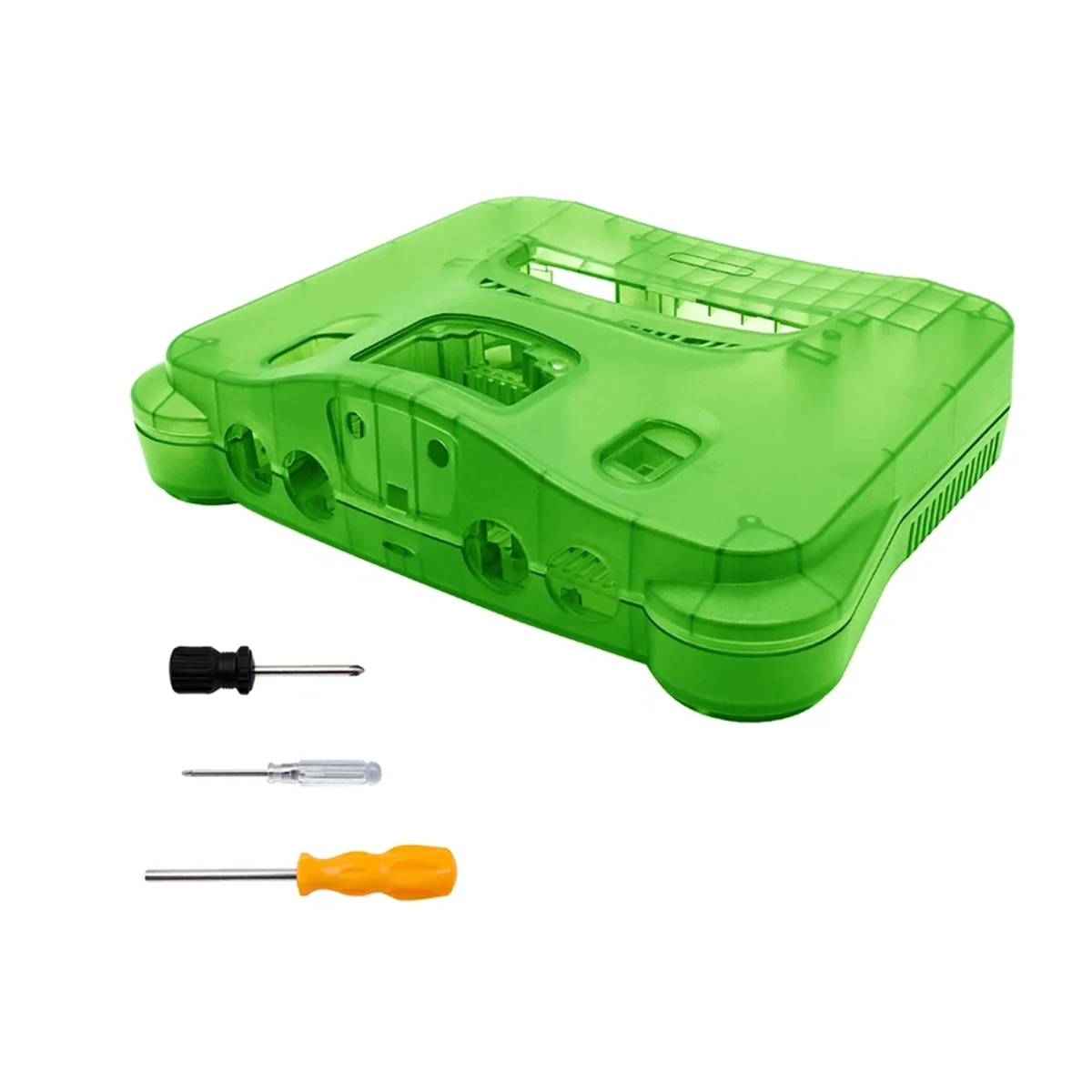 Carrying Storage Case for Nintendo 64 N64,Translucent Retro Video Game Console Case Replacement Shell, Translucent Green