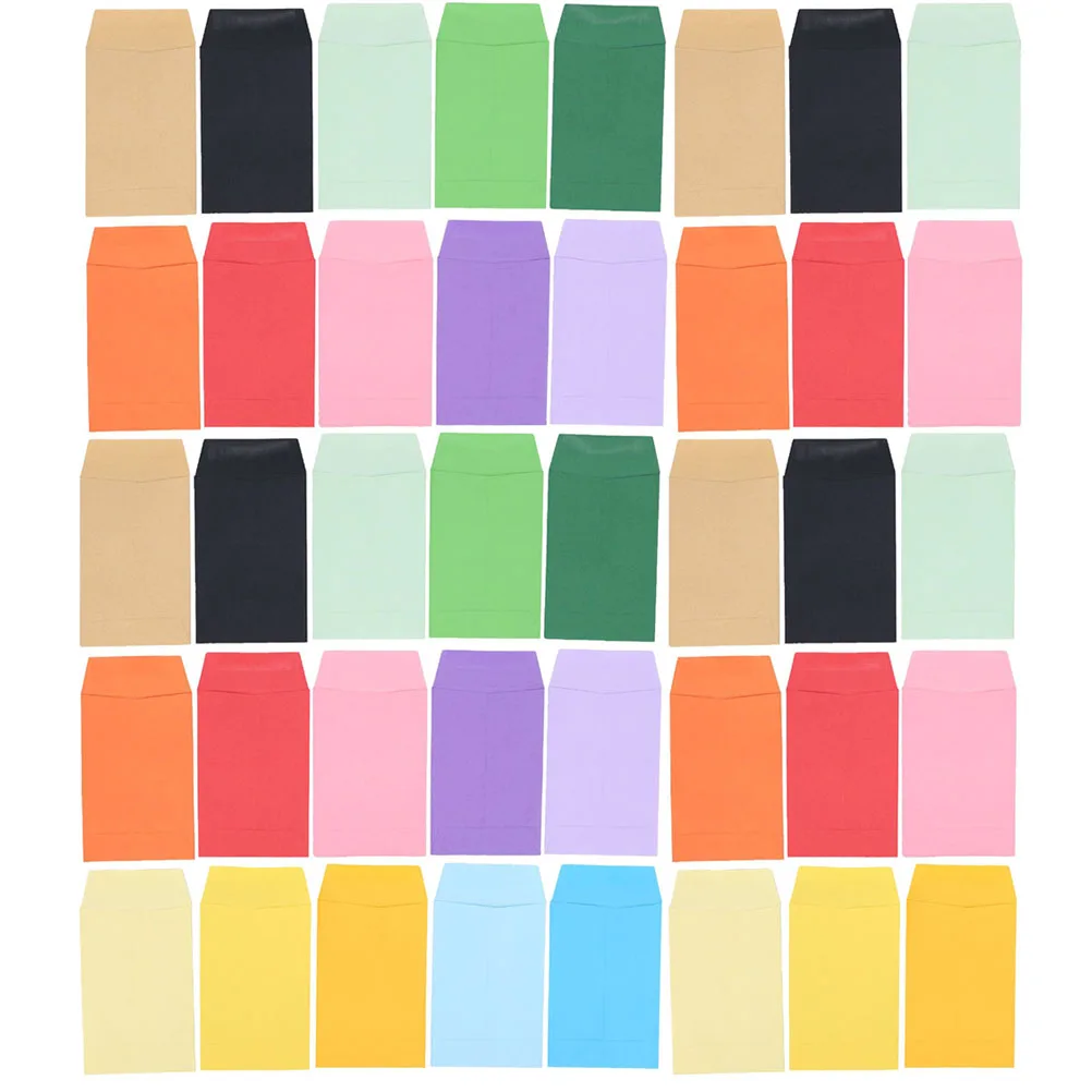 

50pcs Small Envelopes 9x6cm Small Envelope Assorted Blank Paper Envelopes for Coins Seeds Stamps Gifts Cash Storage