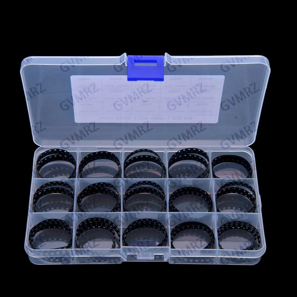 15Values ​​750PCS 0603 0805 SMD LED Chips Light Emitting Diodes  1206 Red Yellow Blue Green White 0603 0805