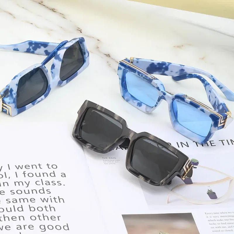 Vintage Cool Punk Square Sunglasses Women For Men Luxury Brand Designer Sun Glass for Male Goggle Shades Popular Eyewear UV400