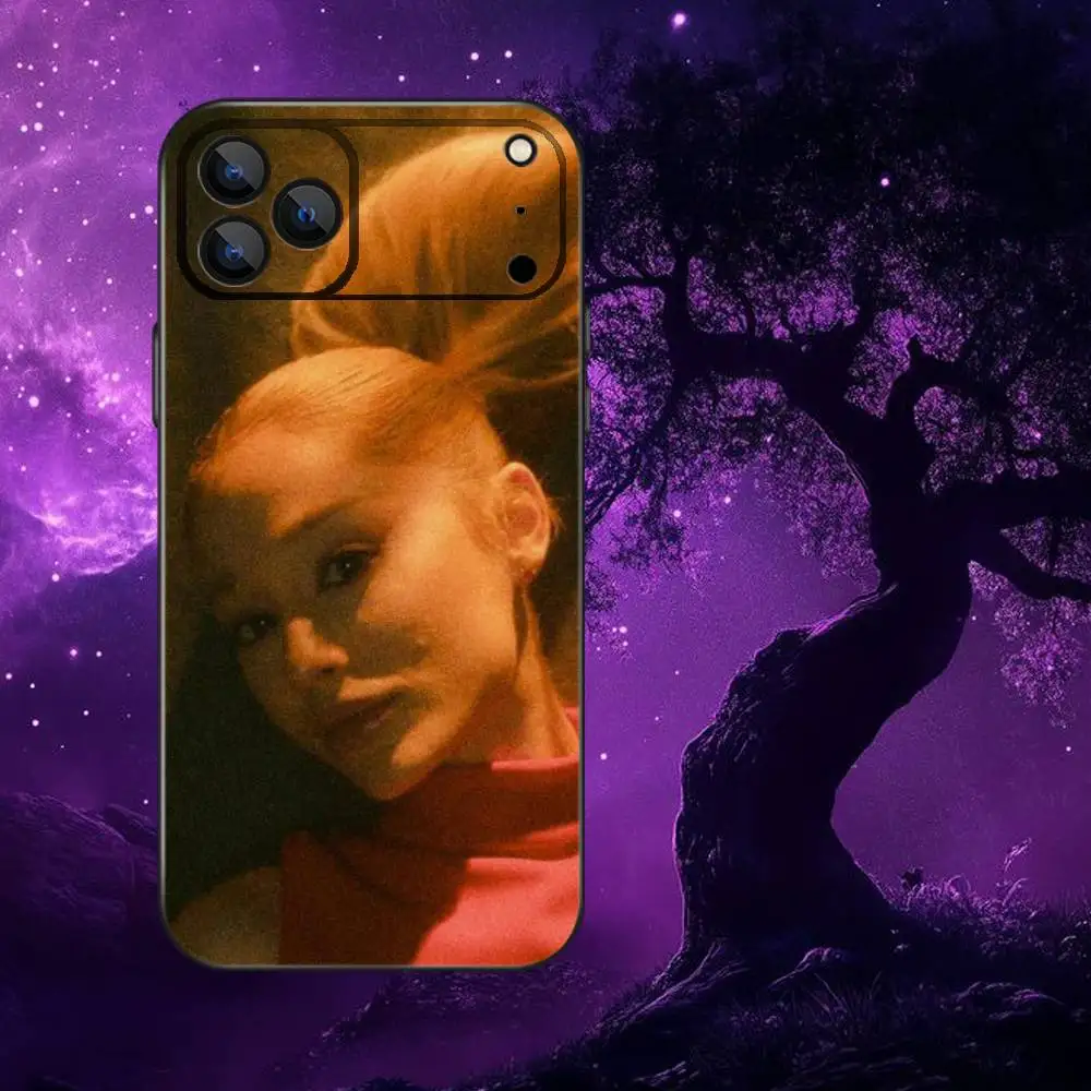 Funda de teléfono A-Ariana Eternal Sunshine G-Grandes para iPhone 17,16,15,14,13,12,Pro,Max,Plus,E,SE4,Air,Mini caja blanda negra