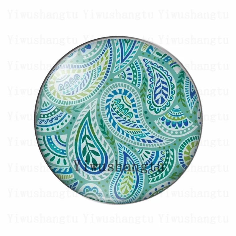 New embroidery colored drawing  Nonstandard pattern12mm/20mm/25mm/30mm Round photo glass cabochon demo flat back Making findings