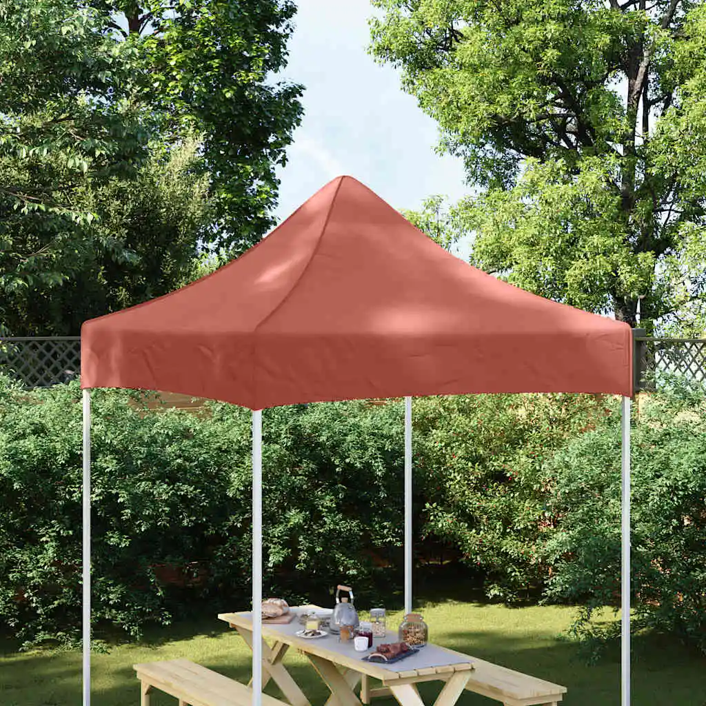 Toldo de Terracota para Fiestas 2x2 m 270 G/M, Cubierta Simple y Resistente a la Lluvia, Ideal para Campamentos y Eventos al Aire Libre