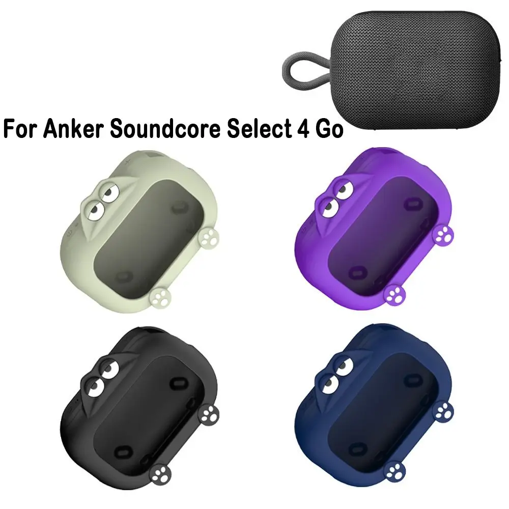 Silicone Speaker Case Dustproof Cartoon Protective Sleeve Shockproof Dustproof Cover for Anker Soundcore Select 4 Go
