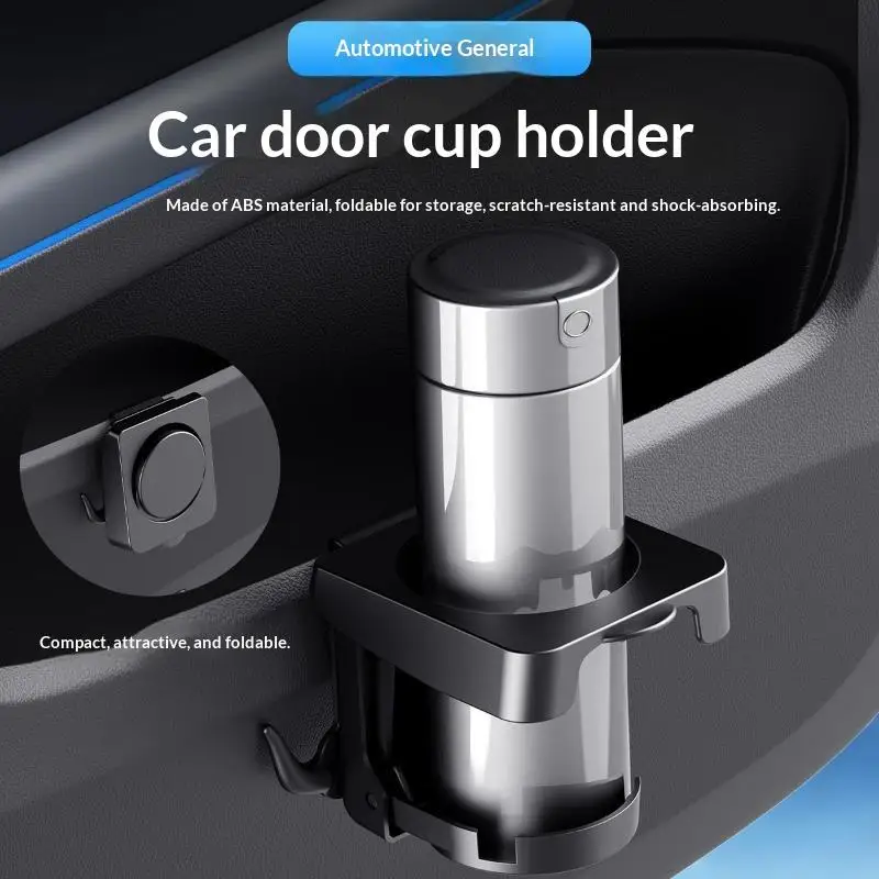 Multifunctional Foldable Car Cup Holder with Hook Universal Beverage Stand Durable for Car Coffee Soda Drink Holding
