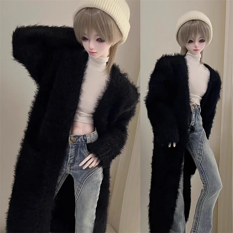 BJD Doll Clothes For 1/4 Dolls Cardigan ID75 Uncle Size Long Coat Dolls Clothing Accessories(Only Coat No Dolls)