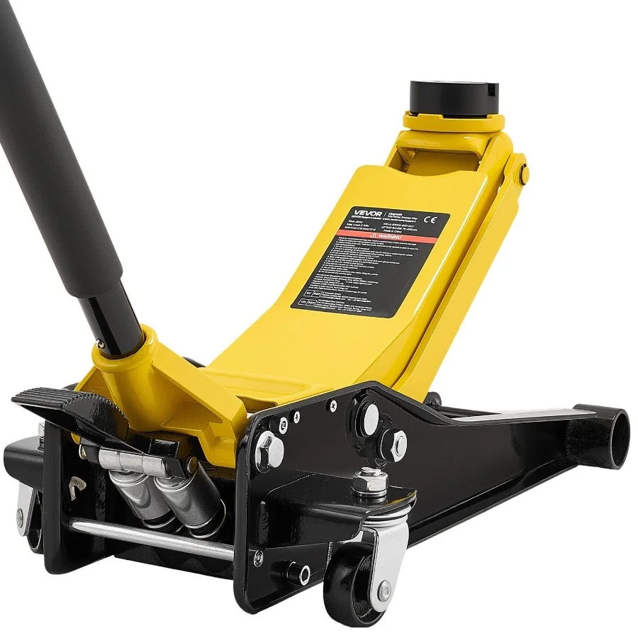 

Low Profile Floor Jack 3 Ton Steel Racing Hydraulic Trolley Car Lift with Dual Pistons Quick Lift Pump and SUV Adapter for Spor