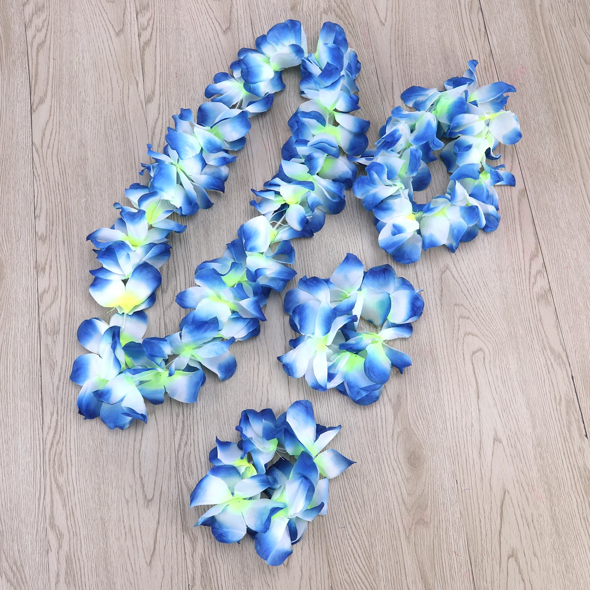 4 pezzi hawaiano Lei ghirlanda floreale ghirlanda primaverile fasce volant corona di fiori accessori realistici fatti a mano per fotografia di viaggio