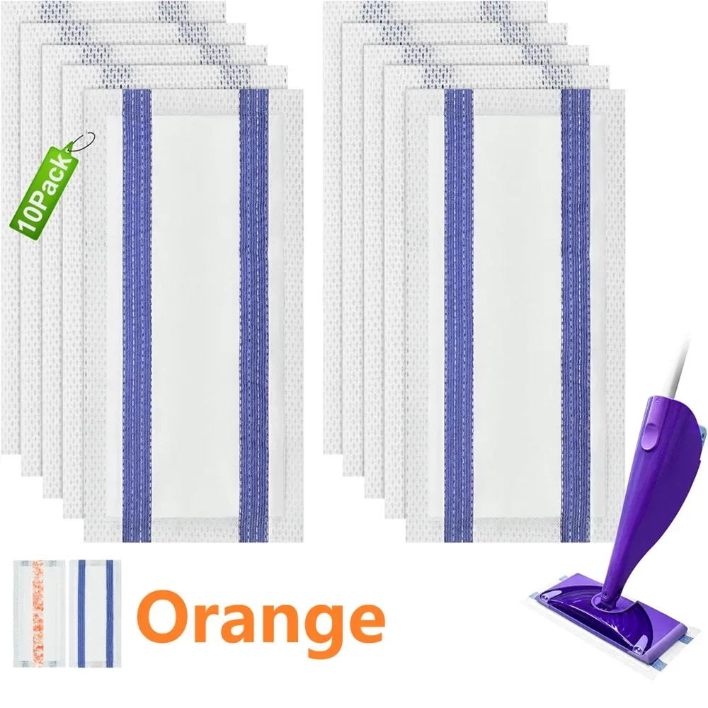 

10 шт. одноразовые подушечки для швабры, совместимые с Swiffer Wet Jet Spray Mop, влажное и сухое использование для универсальной швабры для пола