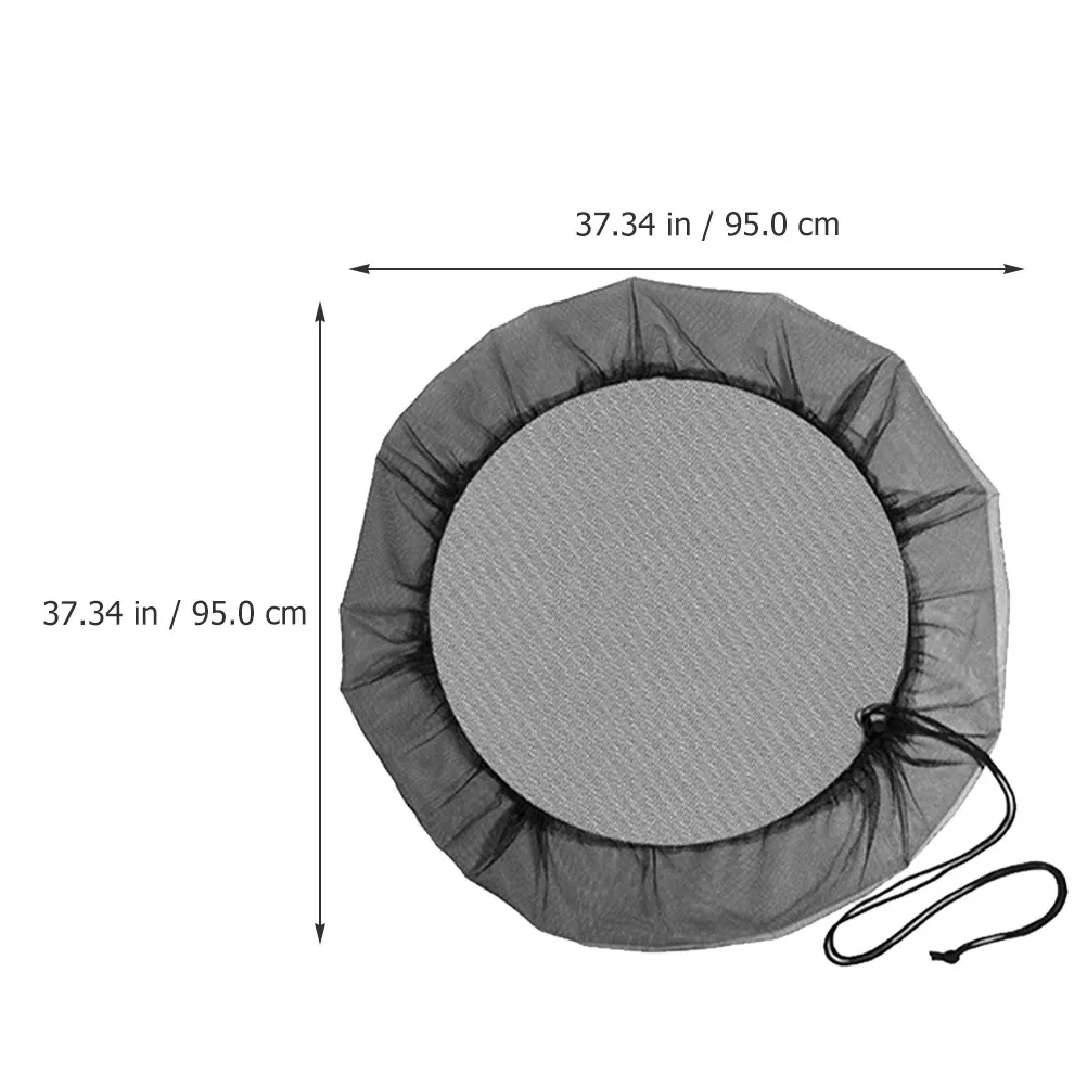 2Pcs Rain Covers Polyester Mesh Net Covers Outdoor Water Tank Protector Filter Net for Garden Rain Bucket Debris view 2